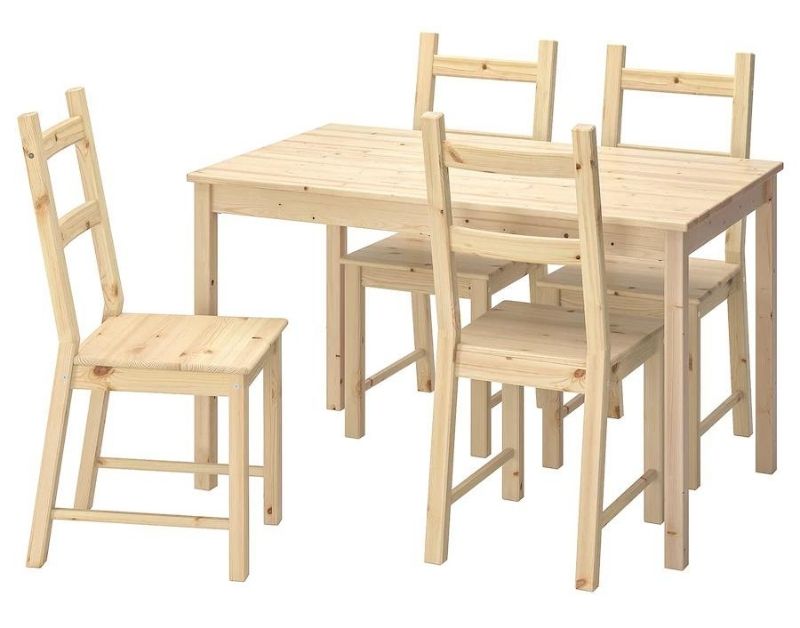 ikea table and chairs wooden pine 