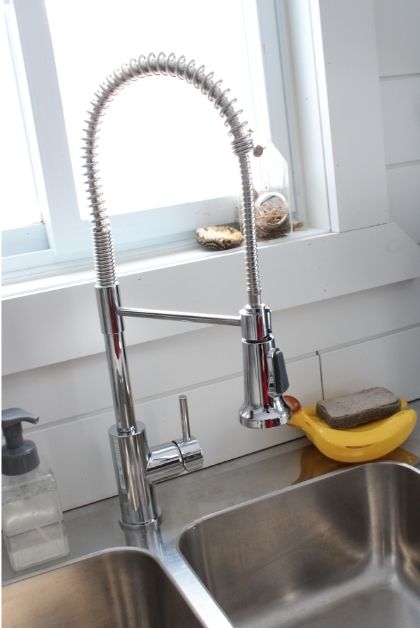 old farmhouse renovation on a budget kitchen faucet 